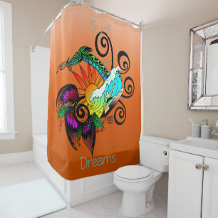 Surfer Dude Cartoon Shower Curtain