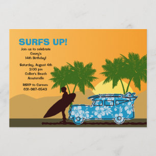 Surfer Dude Invitation