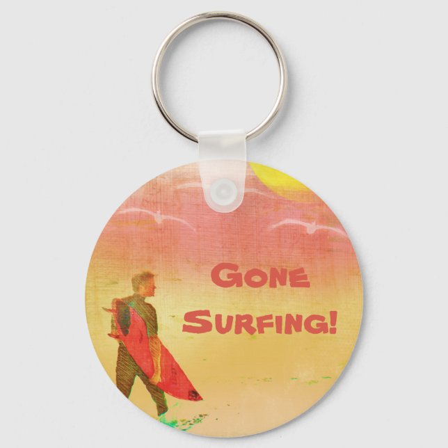 Surfer Dude Key Ring (Front)