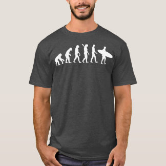 Surfer Evolution Surfboard Surfing Funny Retro T-Shirt
