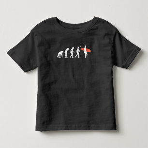 Surfer Evolution Surfing Surfboard Beach Toddler T-Shirt