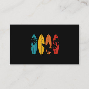 Surfer Gift Vintage Surfing Surf Board Beach Business Card