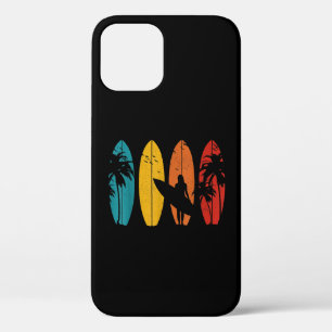 Surfer Gift Vintage Surfing Surf Board Beach iPhone 12 Case