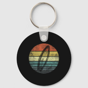Surfer Gifts Retro Sunset Surfboard Silhouette Sur Key Ring