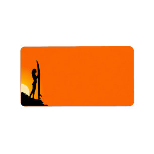 Surfer Girl Address Label