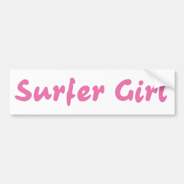 Surfer Girl Bumper Sticker (Front)