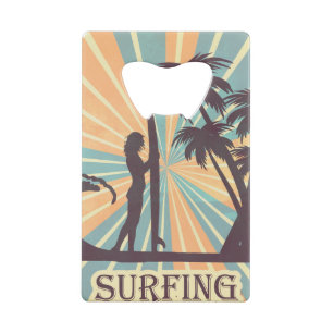 Surfer Girl Credit Card Bottle Opener