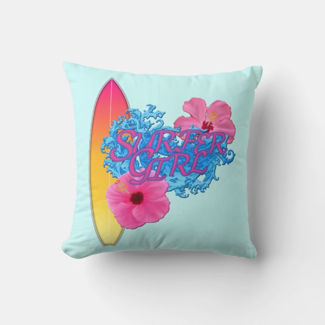 Surfer Girl Cushion (Front)