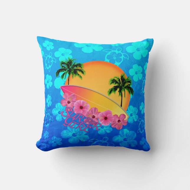 Surfer Girl Cushion (Front)