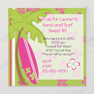 Surfer Girl Invitation
