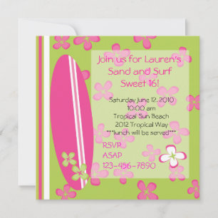 Surfer Girl Invitation