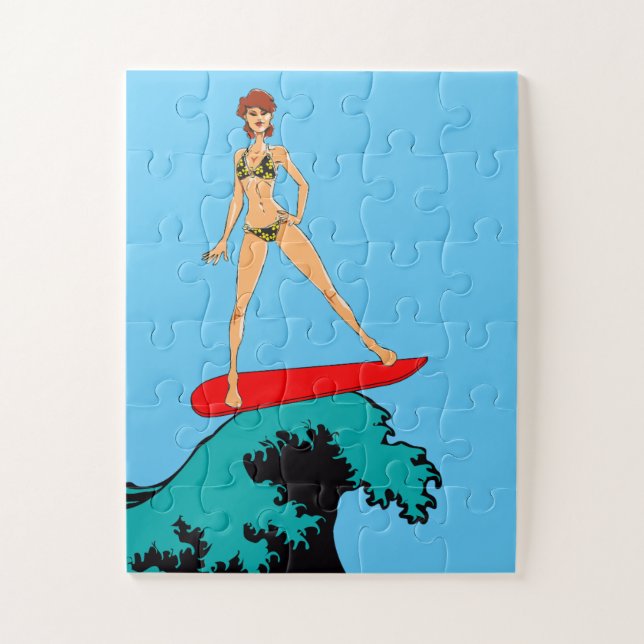 SURFER GIRL JIGSAW PUZZLE (Vertical)