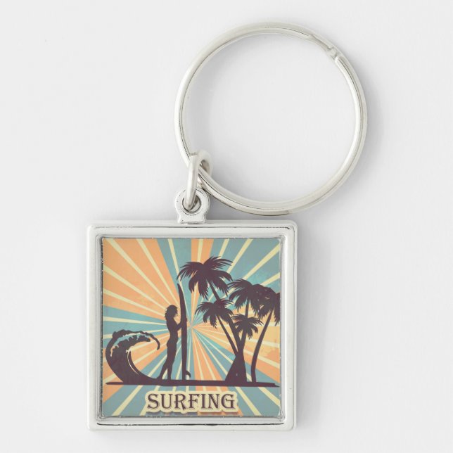 Surfer Girl Key Ring (Front)