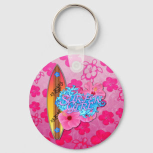 Surfer Girl Key Ring