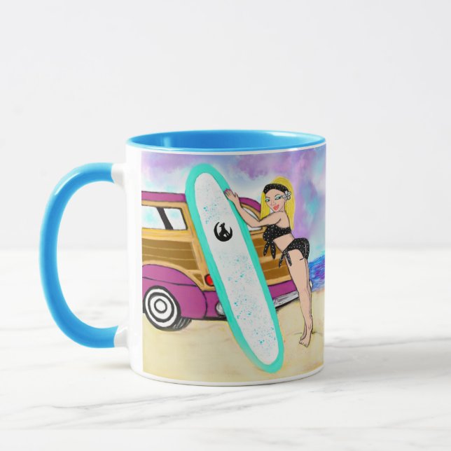 Surfer Girl Mug (Left)