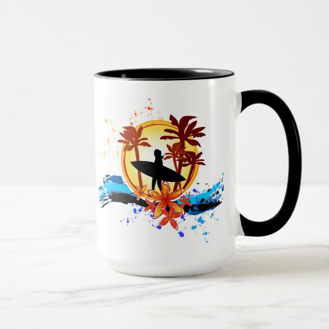 Surfer Girl Mug (Right)