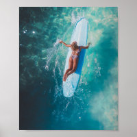 Surfer Girl Paddling Photography