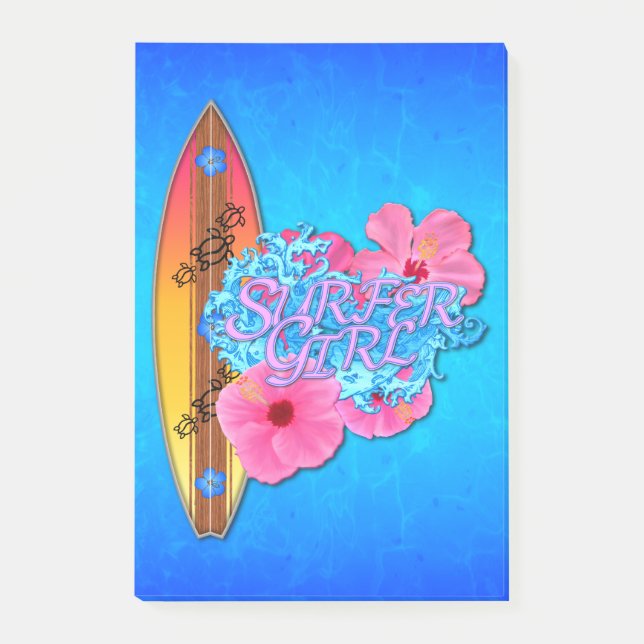 Surfer Girl Post-it Notes (Front)