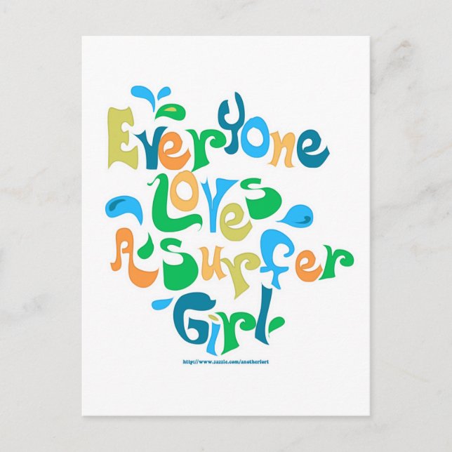 Surfer Girl Postcard (Front)
