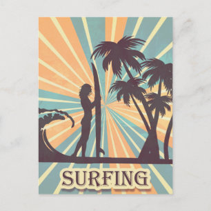 Surfer Girl Postcard