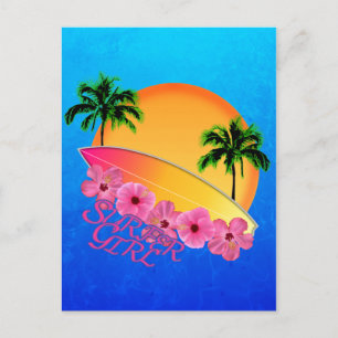 Surfer Girl Postcard
