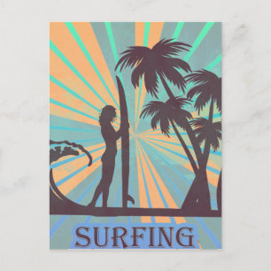 Surfer Girl Postcard