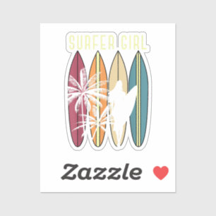 Surfer Girl Surfboard Surfing Women Girls Surf Oce