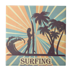 Surfer Girl Tile