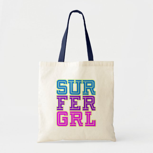 Surfer Girl Tote Bag (Front)