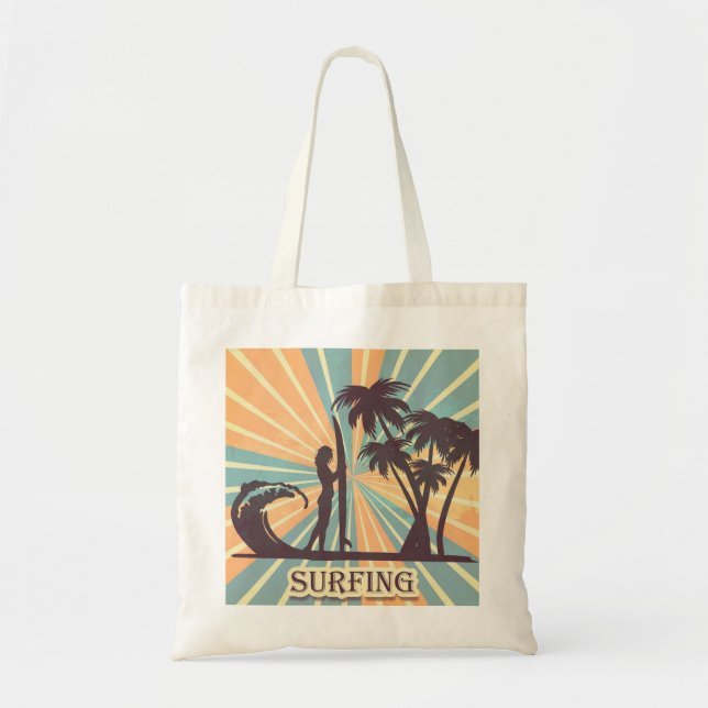 Surfer Girl Tote Bag (Front)