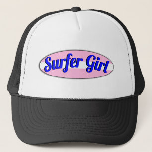 surfer girl trucker hat