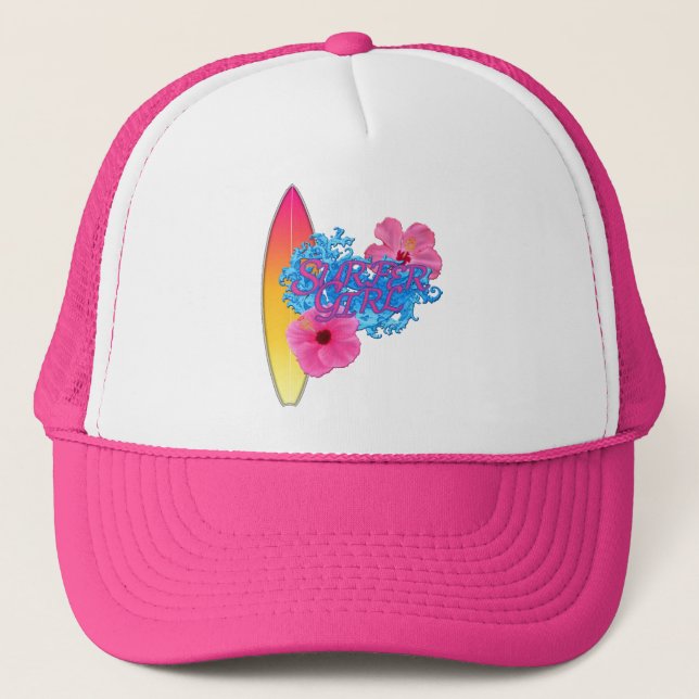 Surfer Girl Trucker Hat (Front)