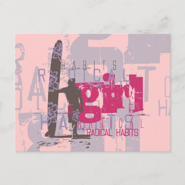 Surfer Girl Tshirts and Gifts Postcard (Front)
