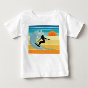 Surfer Girl Vintage Sunset Baby T-Shirt