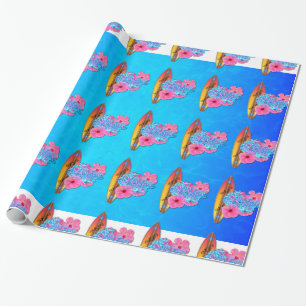 Surfer Girl Wrapping Paper