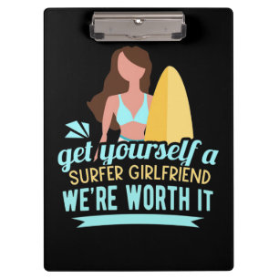 Surfer Girlfriend Clipboard