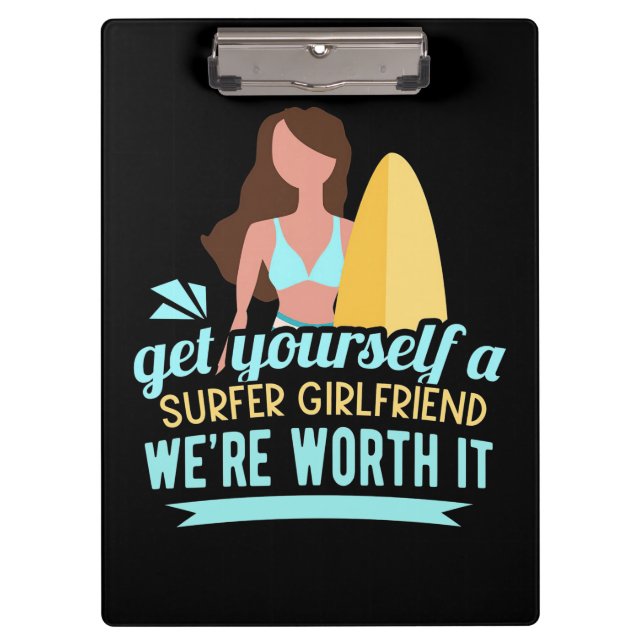 Surfer Girlfriend Clipboard (Front)