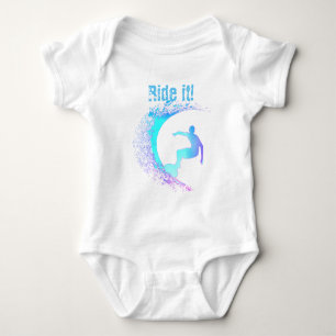 Surfer Graffiti Style Baby Bodysuit