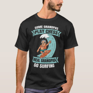 Surfer Grandfather Surfboard Waves Surfing Grandp T-Shirt