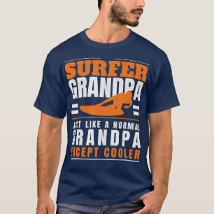 Surfer Grandpa Surf Grandfather Surfing Fathers T-Shirt
