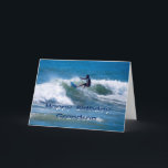 Surfer Happy Birthday Grandson Card<br><div class="desc">Your grandson is an awesome dude! You can customise the text on the inside of the card.</div>