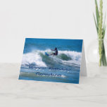 Surfer Happy Birthday Grandson Card<br><div class="desc">Your grandson is an awesome dude! You can customise the text on the inside of the card.</div>