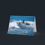 Surfer Happy Birthday Grandson Card<br><div class="desc">Your grandson is an awesome dude! You can customise the text on the inside of the card.</div>