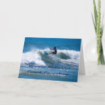 Surfer Happy Birthday Great-Grandson Card<br><div class="desc">Your great-grandson is an awesome dude! You can customise the text on the inside of the card.</div>