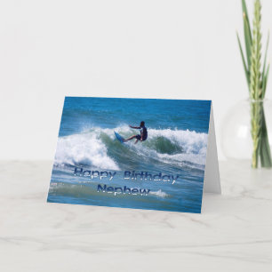 Surfer Happy Birthday Nephew Card