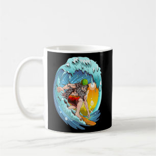 Surfer Hippie Adventure Never Too Old Surfing Like Coffee Mug