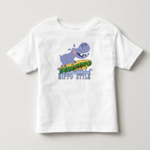 Surfer Hippopotamus Toddler T-Shirt