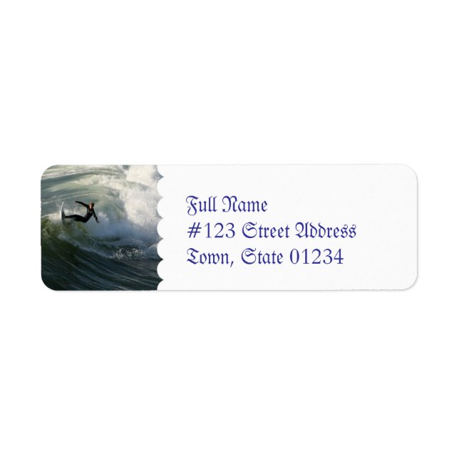 Surfer in a Wetsuit Mailing Labels (Front)
