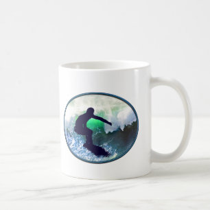 Surfer in Big Wave Coffee Mug