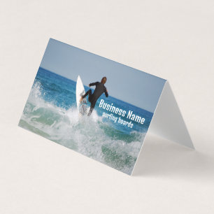 Surfer in sea.  customisable Business Card